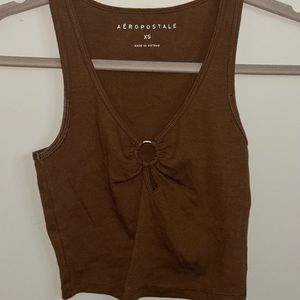 2 Aeropostale keyhole cropped tanks